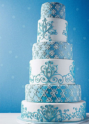 海洋风格主题婚礼蛋糕
