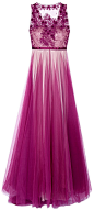 Catherine Deane Purple Magenta Prarie Embroidered Gown