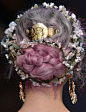 Dolce & Gabbana braided bun hairstyle Spring 2014 MFW