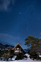 Stars in Shirakawago : There are less light pollution around Shirakawago and is one of great place for star photography.  白川郷周辺は結構暗いので、夜はかなりいい感じで星を撮ることができます。  [ Nikon D4, Nikon AF-S NIKKOR 14-24mm f/2.8G ED, 14mm, f/2.8, 30sec, ISO3200, Tripod ]