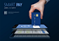 Smart pay 移动APP程序智能安全支付广告概念海报PSD素材 ti357a2716