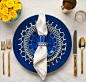 Charger: Hermès, 310; dessert plate: Bleus d’Ailleurs by Hermès, 115; bread-and-butter plate: Bleus d’Ailleurs by Hermès, 95; flatware: Bamboo d’Oro by Ricci Silversmiths, 125 the five-piece place setting, Madison; brass tumbler: Michelle Nussbaumer, 190,