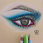 手绘·彩铅·圆珠笔·眼睛