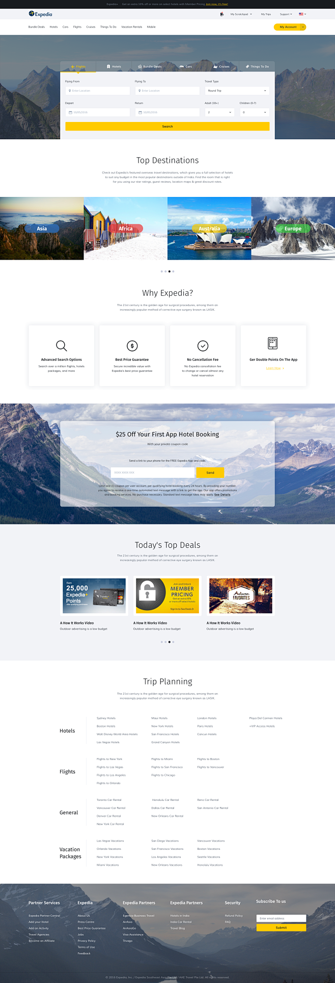 Expedia redesign 2