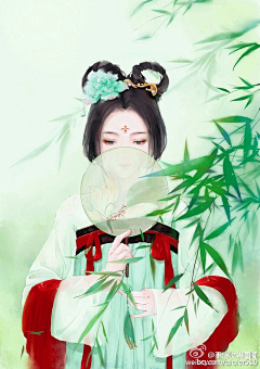 飞雪0815采集到手绘系列～美人如画