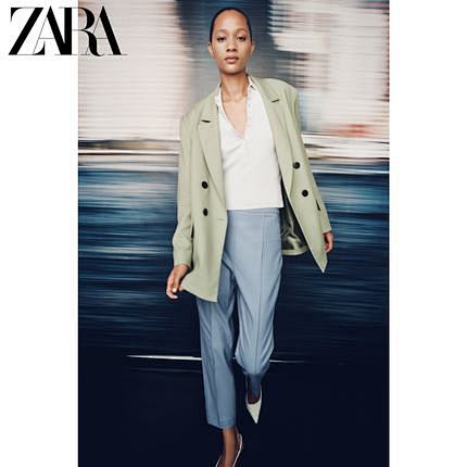 ZARA 新款 女装 双排扣西装外套 0...