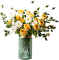 南十字星 铜环透明玻璃花瓶 简约现代鲜花玫瑰水培插花摆件 金边
