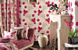欧式风格客厅粉色壁纸装修