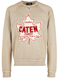 Dsquared2 maple leaf embroidered sweatshirt