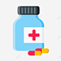 蓝色圆角医疗药品元素矢量图高清素材 免费下载 设计图片 页面网页 平面电商 创意素材 png素材