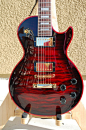 Brand New Gibson Les Paul Custom Quilt Top Black Widow Burst in Red