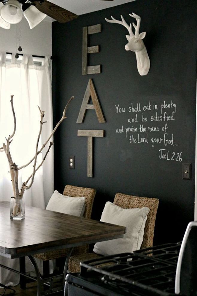 把黑板墙搬进你的家 生活圈 展示 设计时...