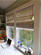 For the kitchen-There are lots of tutorials for the roman shades-mini blinds cheat, but I like this the best. They are lined.  Finished product looks polished.