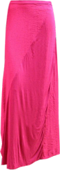 DKNY原单玫红色不规则剪裁半身长裙（多色）-最搭配