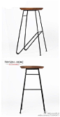 美式复古铁艺吧台椅吧 高脚椅O网页链接现代简约铁艺木质高脚椅，印度进口实木材质制作而成，整体造型简约复古，真实自然，非常具有品质。独特的结构设计，设计感十足，木质搭配实木，稳固性极佳。#金星的椅子#