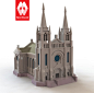 3D打印的苏尔福斯大教堂，模型文件可在https://myminifactory.com/cn/  下载。设计师MiniWorld #教育# #建筑# #宗教# 