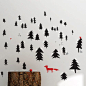 simple and beautiful wall sticker for winter