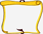手绘木质黄色边框公告框