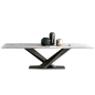 北欧设计师餐桌 大理石长方形创意吃饭桌子现代简约餐桌椅组合8人-tmall.com天猫