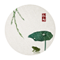 石家小鬼原创设计中国风水墨画雨水柳条枝叶青蛙荷叶露珠素材海报国画二十四节气之谷雨---------------------寓意：农事蛙声里，归程草色中。独惭出谷雨，未变暖天风。
