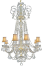 Crystal Chandelier W/ White Shade 27"X39" Crystal Chandelier Lighting traditional chandeliers