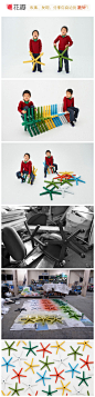 常利用工业废料的 Nakadai Project 设计团队与日本设计协会合作完成了一个给孩子们的设计 - 五彩“路障椅”，是利用创新方法和工业废料处理器废弃办公椅的底座制作而成。由于椅子是由涂上不同色彩的底座组装的，孩子们可以选择自己喜欢的颜色。