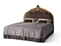 Louis XVI double bed with upholstered headboard MG 6752 - OAK Industria Arredamenti