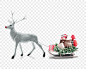 圣诞节麋鹿拉雪橇送礼品-圣诞节-圣诞海报-圣诞元素-圣诞节专题-圣诞节素材-圣诞banner-圣诞背景