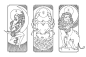 Zodiac symbols leo virgo cancer astrological illustrations