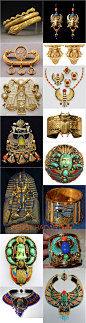 古埃及复兴时代纹服饰品女王复古珠宝首饰配件珍宝参考绘画素材-淘宝网