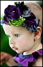 Gorgeous floral headband for a baby.