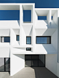 Brise Soleil House - Minimalissimo : The façade of Brise Soleil House offers a sculptural and uncommon welcoming card. A true visual composition of geometric forms by architect Rubén Mu...