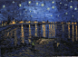 原作出自梵高《罗纳河上的星夜》，1888