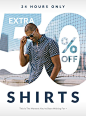 Extra 50% Off Shirts.