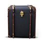 Large Havana Canvas Side Trunk, Black