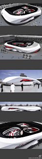 超豪华车展-----奥迪圈。 2011法兰克福。奥迪在空地上设计建造一座巨型“展厅”，内设9车试跑道。 国外网友调侃：奥迪太不缺钱了。。。。