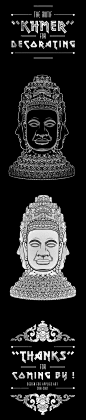 Khmer-精致寺庙佛教花纹图像插画封面大图