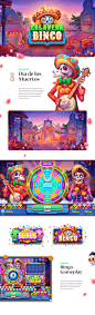 bingo Character dead game ILLUSTRATION  Mexican slot Slots UI viking