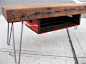Reclaimed Wood Desks Feature Vintage Soda Crates as Drawers
