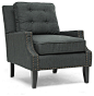 Norwich Beige Linen Modern Lounge Chair contemporary armchairs