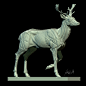 Mesopotamian Fallow Deer Ecorche anatomy study, Xander Smith : Part of my 30 Day Challenge project, an anatomy sculpture that I also used to sculpt one of the characters.