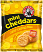 Mini Cheddars : New design for National brands Bakers Mini Cheddars.