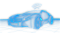 蓝色 科技 线条 跑车