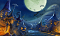 Anime 3000x1800 Halloween bats