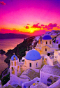 Sunset in Santorini, Greece