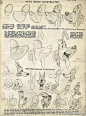 Preston Blair是美国动画大师，他参与制作了众多经典形象的动画作品，包括猫和老鼠、米老鼠、小鹿斑比、匹诺曹等等，并出版多部动画制作方面的专著。《Advanced Animation》一书出版于1947年，从中可见一些经典卡通形象的动作分解和设定~