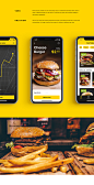 Mobile User Interface Design: Tasty Burger App : Hey, fans of burgers – today's our day! Here's our fresh and juicy UI concept for the Tasty Burger App: it allows users to order a traditional burger from the menu or customize any option for themselves add