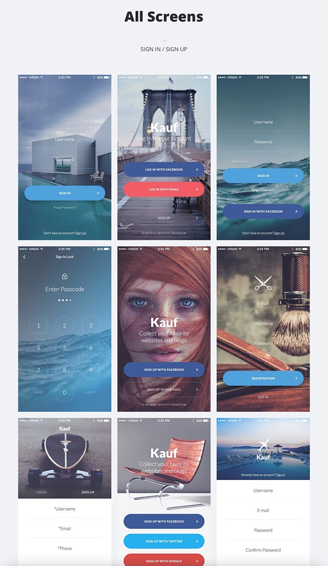 UI Kits : Kauf iOS U...