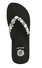 Yellow Box Ladies Belicia Black w/Clear Rhinestone Bling Flip Flop Sandals