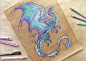 Dragon of Northern Lights - tattoo design by =AlviaAlcedo on deviantART #采集大赛#
